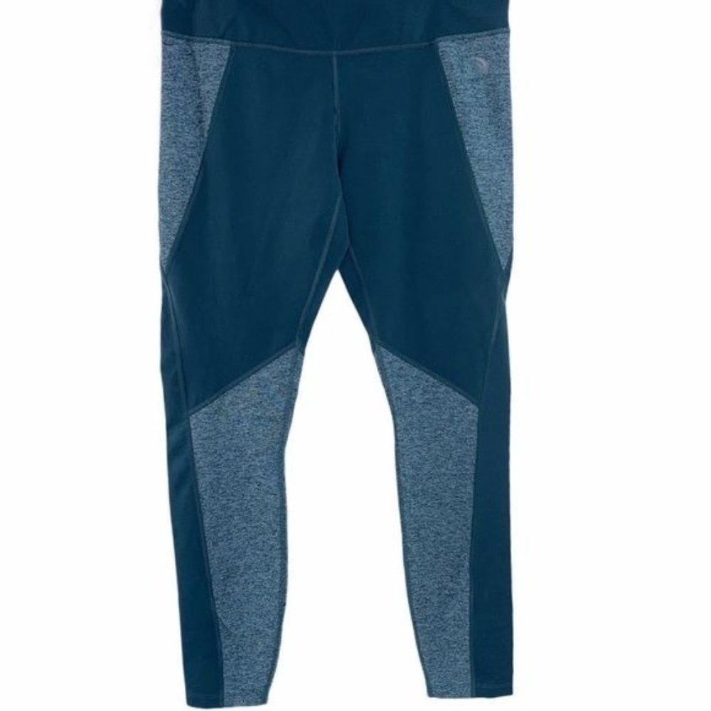 The North Place Leggings Teal Light/Dark Stretchy Workout Womens Sz L